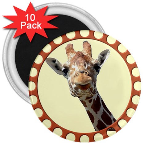 Giraffe 3  Magnet (10 pack) from ArtsNow.com Front
