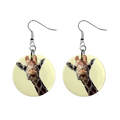 Giraffe 1  Button Earrings from ArtsNow.com Front