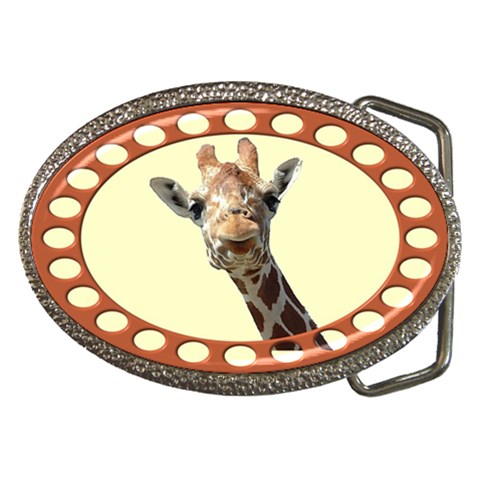 Giraffe Belt Buckle from ArtsNow.com Front