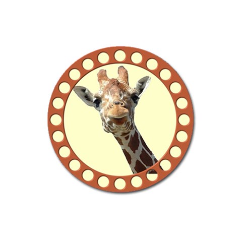 Giraffe Magnet 3  (Round) from ArtsNow.com Front