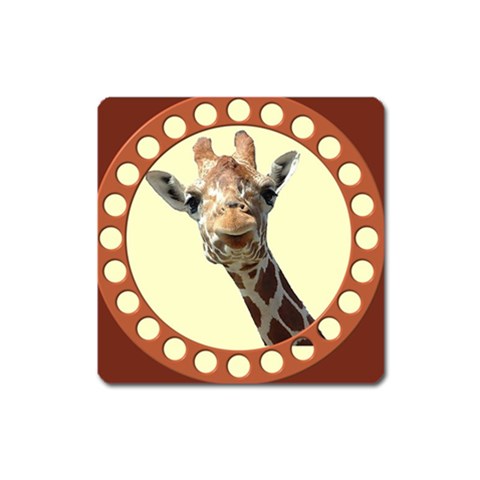 Giraffe Magnet (Square) from ArtsNow.com Front