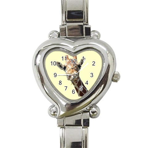 Giraffe Heart Italian Charm Watch from ArtsNow.com Front