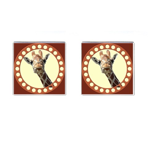 Giraffe Cufflinks (Square) from ArtsNow.com Front(Pair)