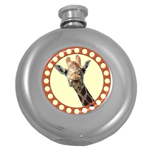 Giraffe Hip Flask (5 oz) from ArtsNow.com Front