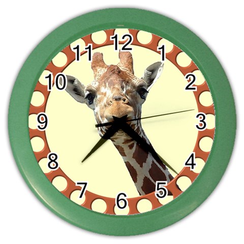 Giraffe Color Wall Clock from ArtsNow.com Front