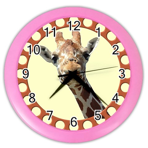 Giraffe Color Wall Clock from ArtsNow.com Front