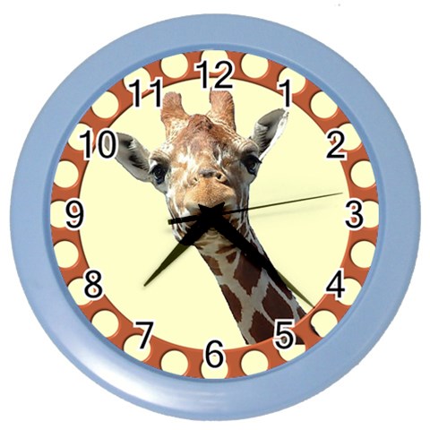 Giraffe Color Wall Clock from ArtsNow.com Front