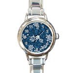Pattern Flower Nature Round Italian Charm Watch