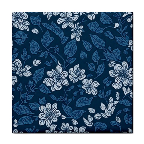 Pattern Flower Nature Tile Coaster from ArtsNow.com Front