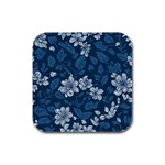 Pattern Flower Nature Rubber Square Coaster (4 pack)