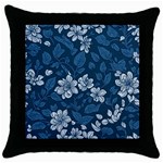Pattern Flower Nature Throw Pillow Case (Black)