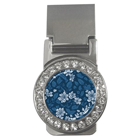 Pattern Flower Nature Money Clips (CZ)  from ArtsNow.com Front