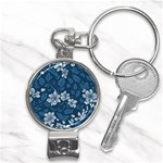 Pattern Flower Nature Nail Clippers Key Chain