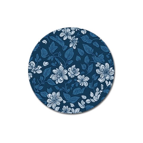 Pattern Flower Nature Magnet 3  (Round) from ArtsNow.com Front