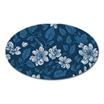 Pattern Flower Nature Oval Magnet