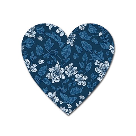 Pattern Flower Nature Heart Magnet from ArtsNow.com Front
