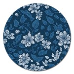 Pattern Flower Nature Magnet 5  (Round)