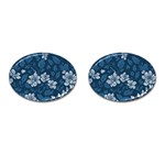 Pattern Flower Nature Cufflinks (Oval)