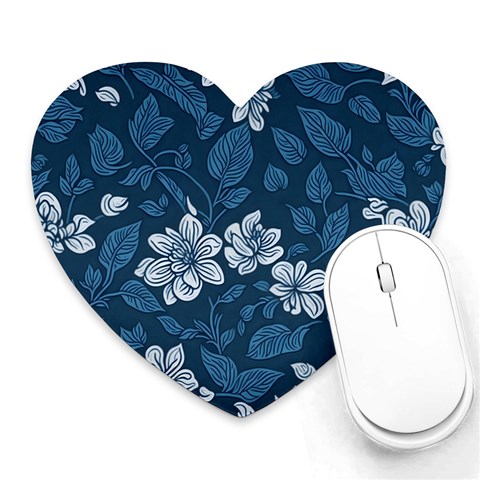 Pattern Flower Nature Heart Mousepad from ArtsNow.com Front