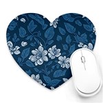 Pattern Flower Nature Heart Mousepad