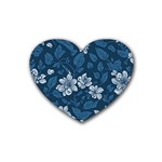 Pattern Flower Nature Rubber Coaster (Heart)