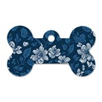Pattern Flower Nature Dog Tag Bone (One Side)