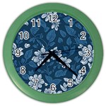 Pattern Flower Nature Color Wall Clock