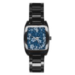 Pattern Flower Nature Stainless Steel Barrel Watch