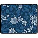 Pattern Flower Nature Two Sides Fleece Blanket (Medium)