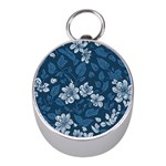 Pattern Flower Nature Mini Silver Compasses