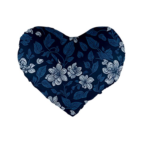 Pattern Flower Nature Standard 16  Premium Flano Heart Shape Cushions from ArtsNow.com Front