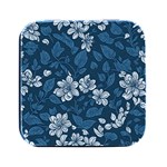 Pattern Flower Nature Square Metal Box (Black)