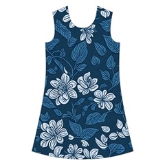 Pattern Flower Nature Kids  Short Sleeve Velvet Dress from ArtsNow.com Front
