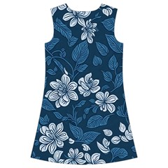 Pattern Flower Nature Kids  Short Sleeve Velvet Dress from ArtsNow.com Back
