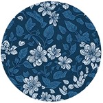 Pattern Flower Nature Wooden Bottle Opener (Round)