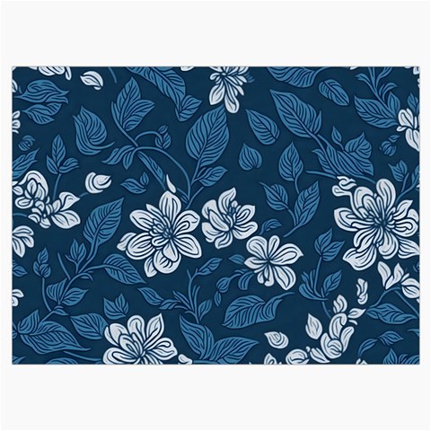 Pattern Flower Nature Roll Up Canvas Pencil Holder (L) from ArtsNow.com Front