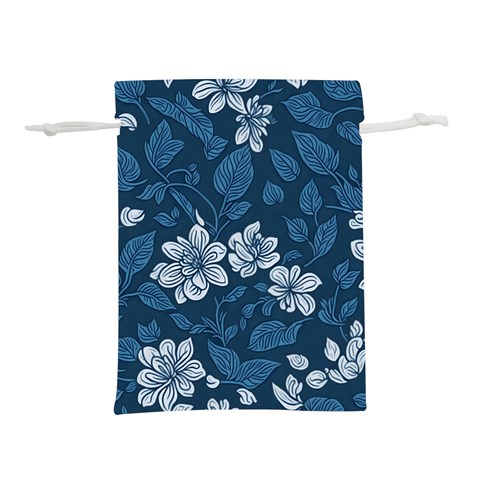 Pattern Flower Nature Lightweight Drawstring Pouch (S) from ArtsNow.com Front