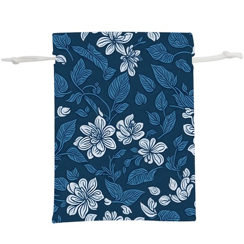 Pattern Flower Nature Lightweight Drawstring Pouch (XL) from ArtsNow.com Front