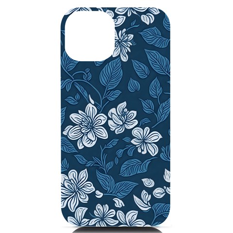 Pattern Flower Nature iPhone 14 Black UV Print Case from ArtsNow.com Front
