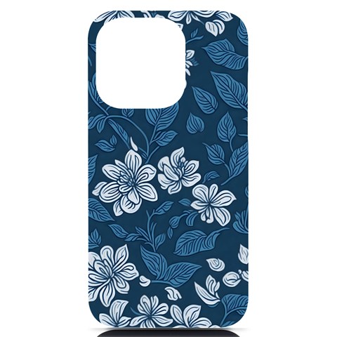Pattern Flower Nature iPhone 14 Pro Black UV Print Case from ArtsNow.com Front