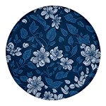 Pattern Flower Nature Round Glass Fridge Magnet (4 pack)