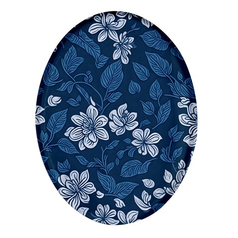 Pattern Flower Nature Oval Glass Fridge Magnet (4 pack) from ArtsNow.com Front