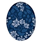 Pattern Flower Nature Oval Glass Fridge Magnet (4 pack)