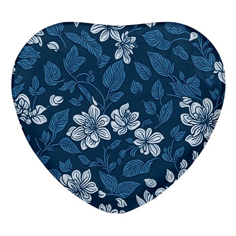 Pattern Flower Nature Heart Glass Fridge Magnet (4 pack) from ArtsNow.com Front