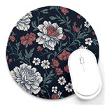Flower Pattern Round Mousepad