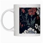 Flower Pattern White Mug