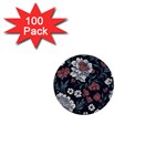 Flower Pattern 1  Mini Buttons (100 pack) 