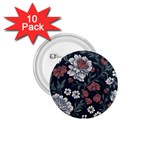 Flower Pattern 1.75  Buttons (10 pack)