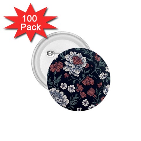 Flower Pattern 1.75  Buttons (100 pack)  from ArtsNow.com Front