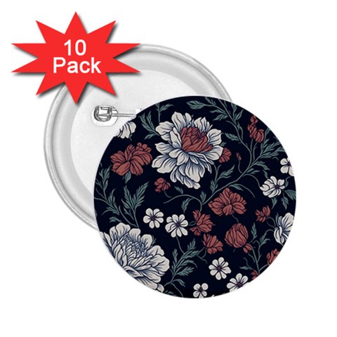 Flower Pattern 2.25  Buttons (10 pack)  from ArtsNow.com Front